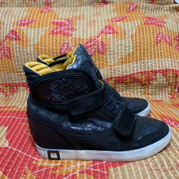 Anthro D.A.T.E. Suede Snakeskin Sneakers size 41 - Picture 3 of 8